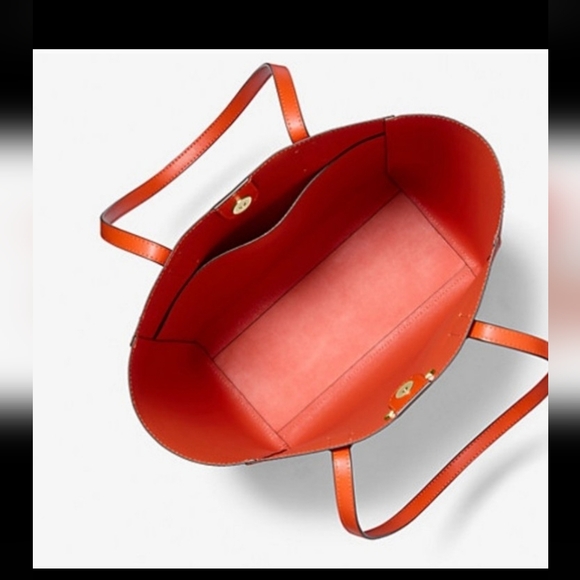 Nwt $498 Michael Kors Orange Tote Bag - Picture 3 of 7